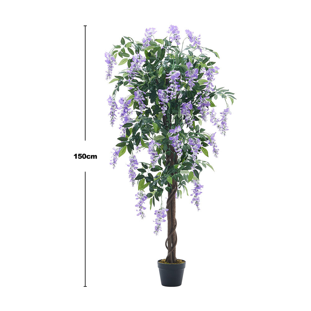 150CM Height Artificial Realistic Blossom Tree Bean Flower with Pot