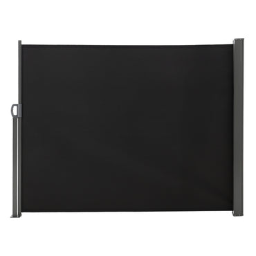 Grey 300x160 cm Retractable Privacy Awning – UV-Resistant Outdoor Shade with Sturdy Frame