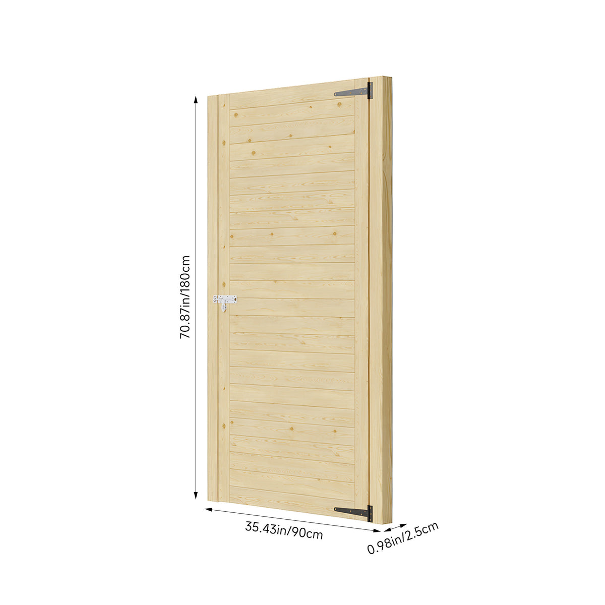 90cm Pressure Treated Wooden Garden Gate with T Hinges & Lockable Latch
