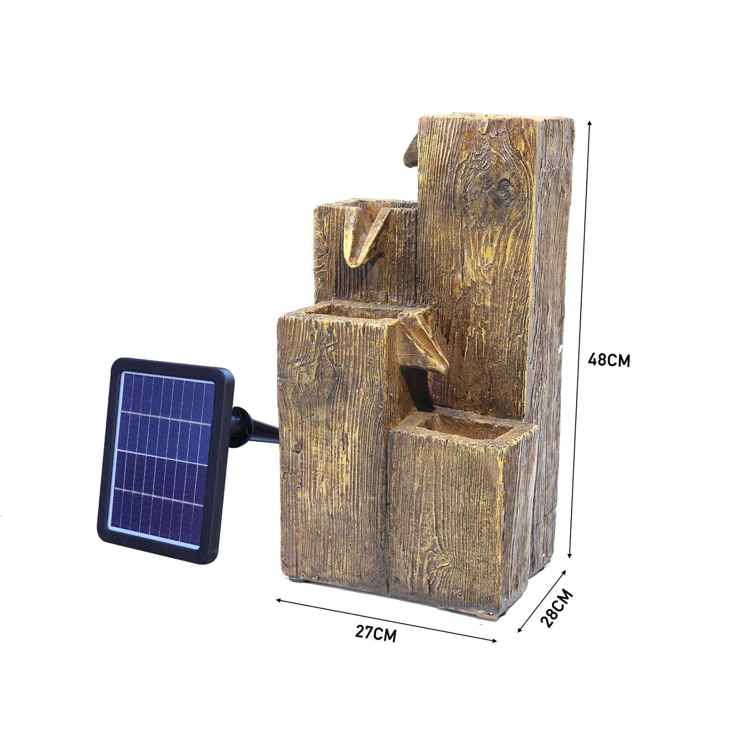 Garden Fountain Self Containing Water Feature Solar Powered Fountains Living and Home