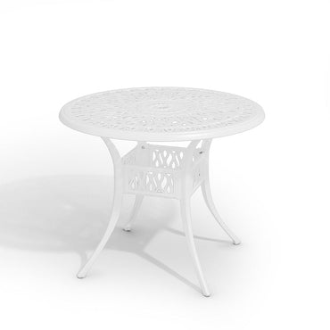 Vintage Round Cast Aluminum Garden Bistro Table, AI1045 Living and Home