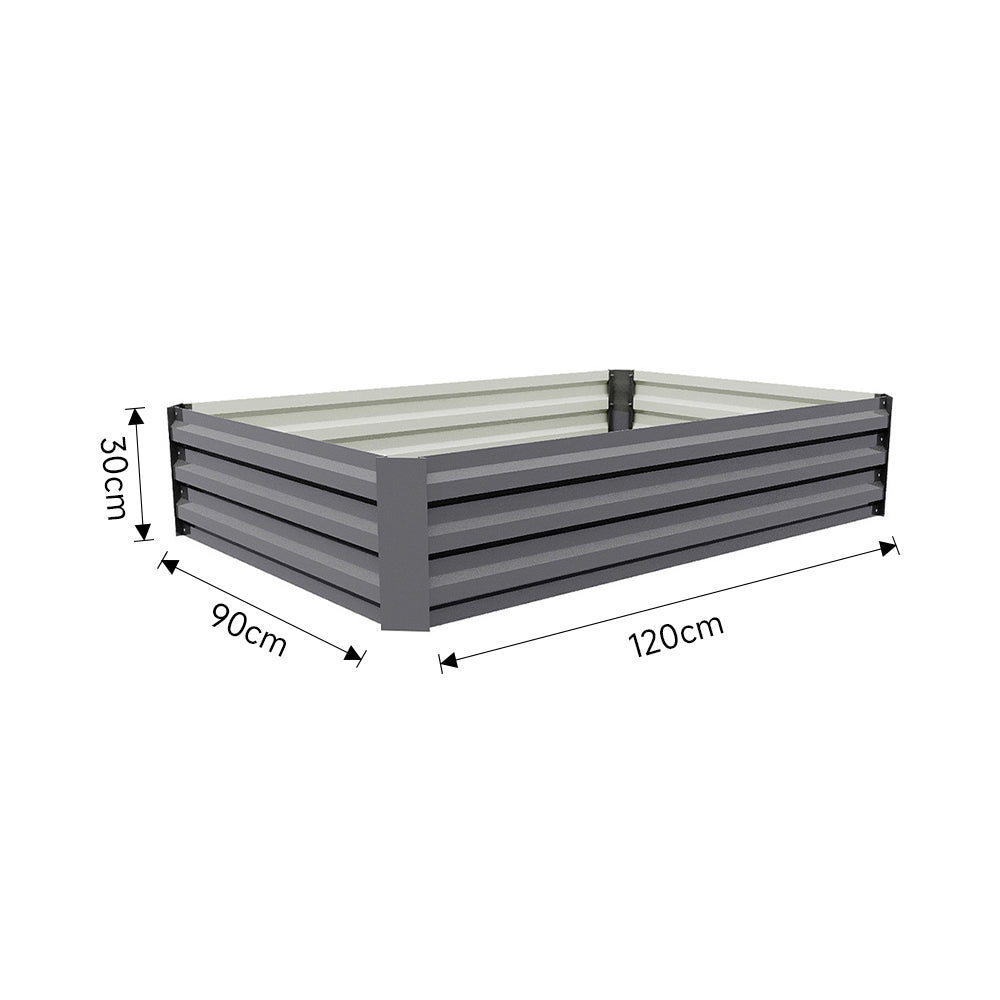 3.9x3ft Galvanised Steel Raised Garden Bed Outdoor Planter Box