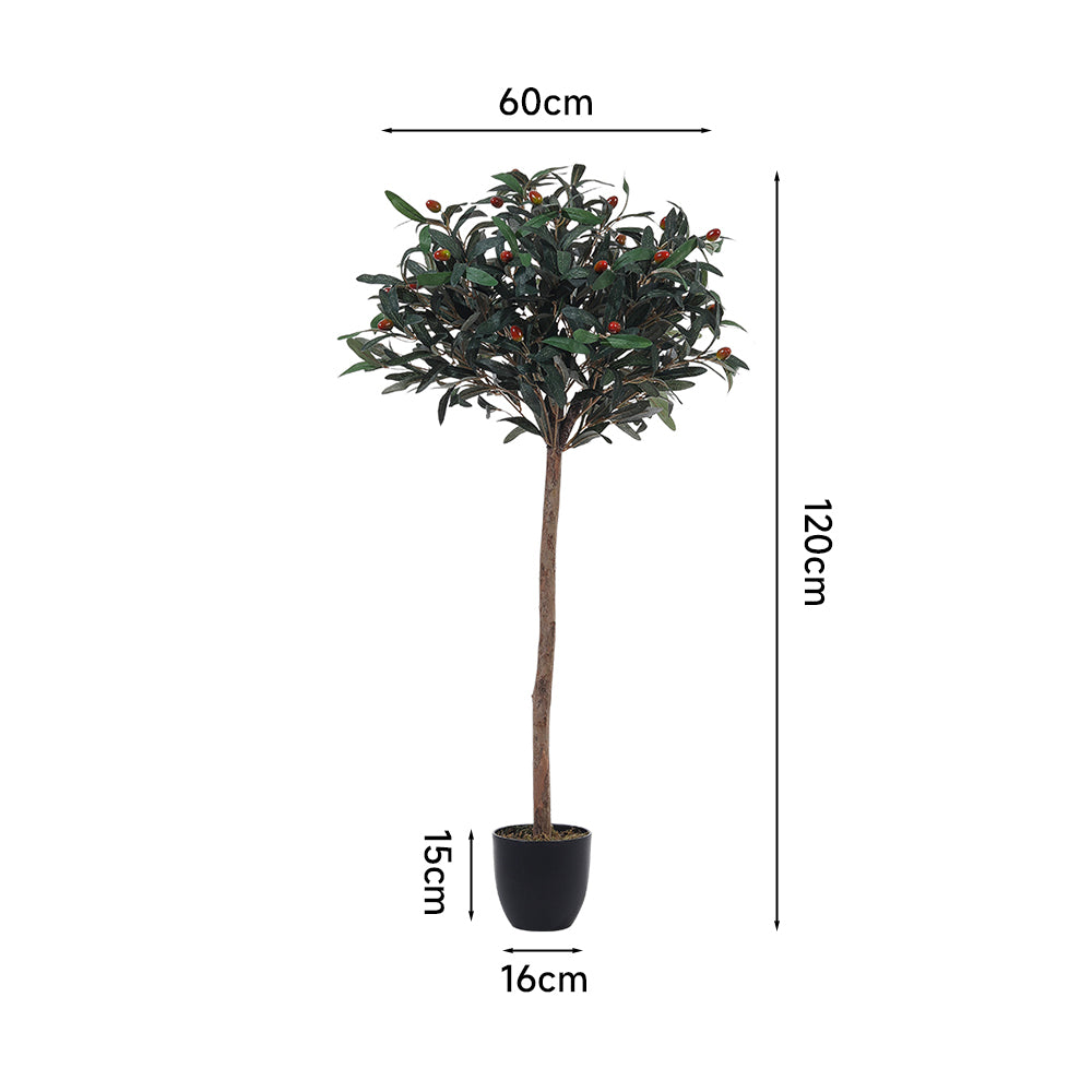 120cm Height Artificial Olive Tree Indoor Faux Mediterranean Plant Realistic Decor