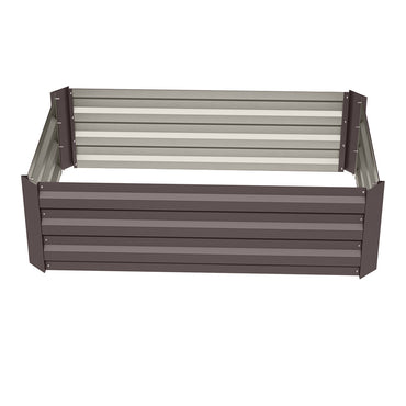 Square galvanized steel raised garden bed – durable construction for efficient outdoor planting, white background view