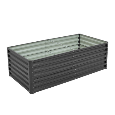 Galvanized steel outdoor raised garden bed – sturdy construction for efficient planting and easy maintenance
