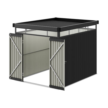 Weatherproof Metal Garden Storage Shed with Lockable Door and Window