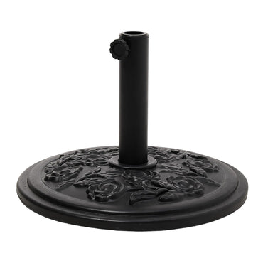 Heavy Duty Outdoor Parasol Umbrella Stand with Elegant Rose Design