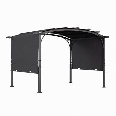 Freestanding Outdoor Garden Gazebo with Retractable Canopy – Product View on White Background