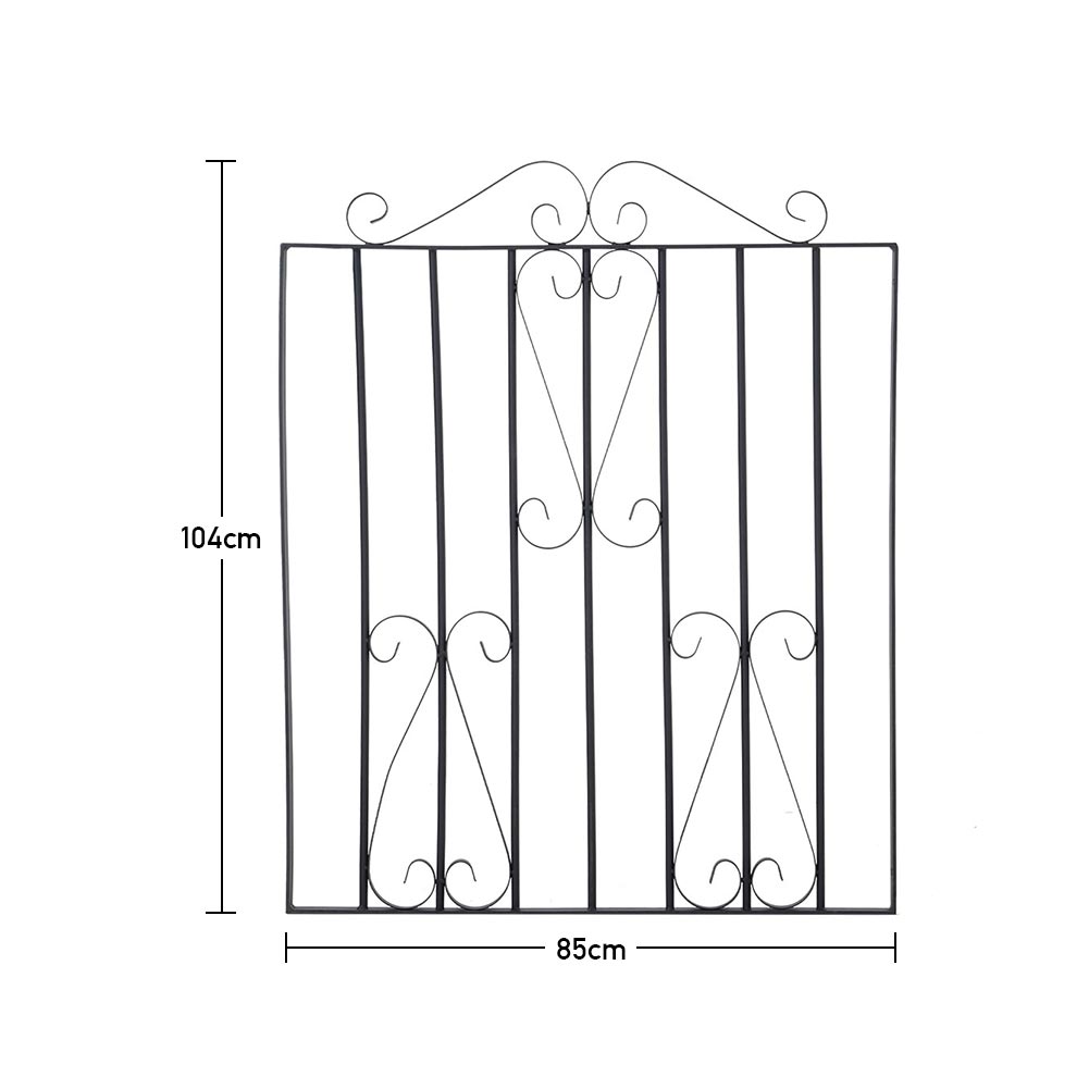 Black Arched Top Lockable Rust Resistant Iron Garden Gate