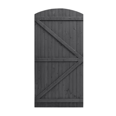 Grey Pine Wood Weather Resistant Wooden Garden Gate with Hinges & Latch