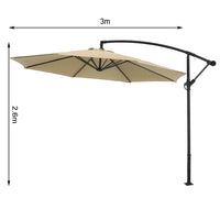 3M Garden Octagon Cantilever Parasol Umbrella with Base