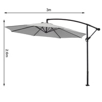 3M Garden Octagon Cantilever Parasol Umbrella with Base