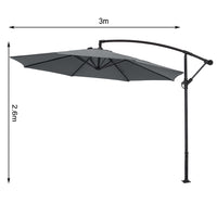3M Garden Octagon Cantilever Parasol Umbrella with Base