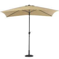 Khaki Garden Tilt Market Rectangular Parasol Umbrella