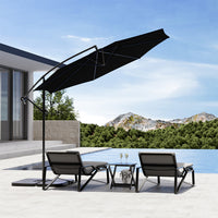 3M Garden Octagon Cantilever Parasol Umbrella with Base