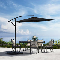 3M Garden Octagon Cantilever Parasol Umbrella with Base