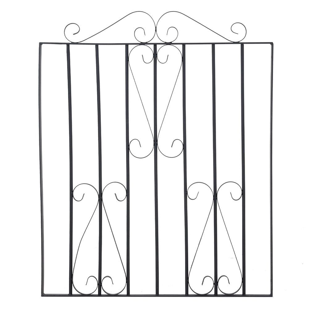 Black Arched Top Lockable Rust Resistant Iron Garden Gate