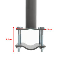 Close-up of Retractable Mechanism and Handle – 300x140cm Dark Grey Privacy Side Awning