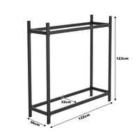 Dimensions of Black Metal Log Holder – Firewood Storage Rack Size Guide