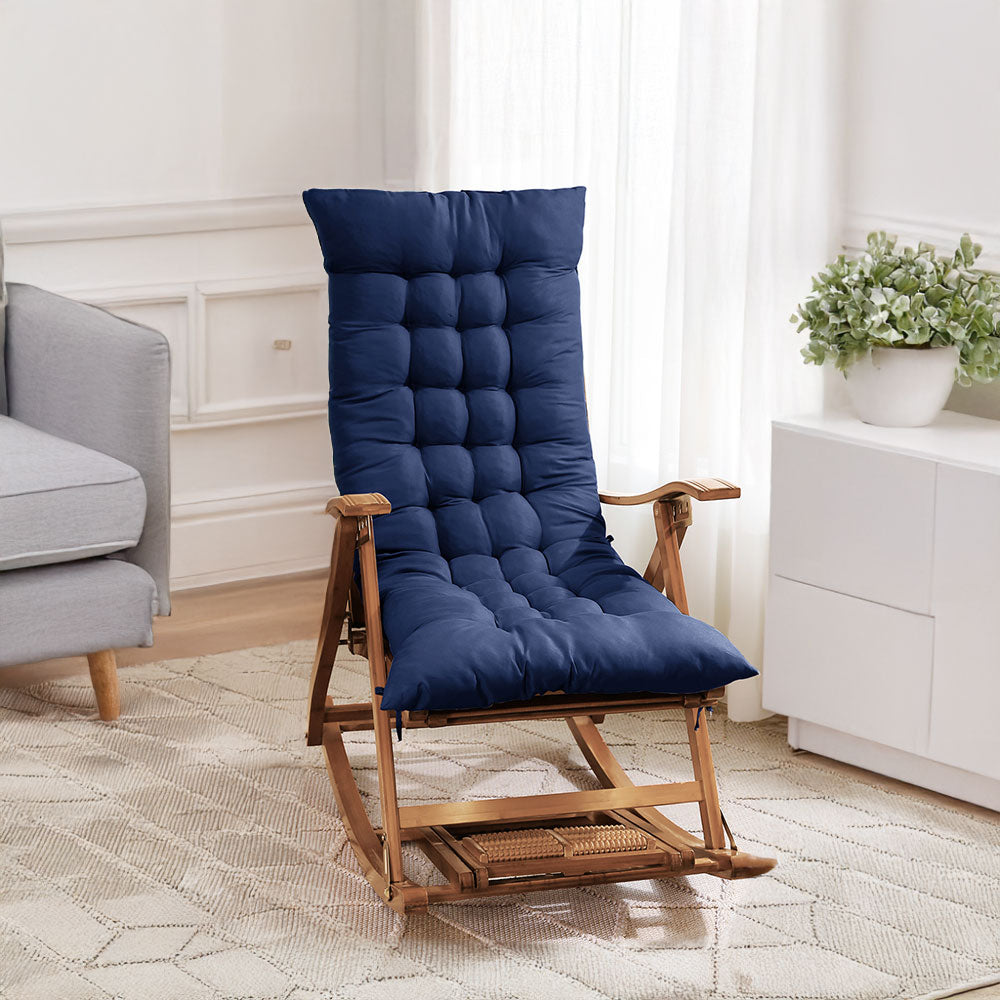 Comfy Lounge Cushion Extra Thick Padding in Dark Blue - Premium comfort cushion for both indoor and outdoor seating