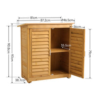 Dimensions of 3x2ft Outdoor Wooden Tool Shed – Compact Garden Cabinet Size Guide with Height, Width & Depth