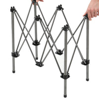 Detail of Aluminum Table Frame – Stable Support Structure and Foldable Legs