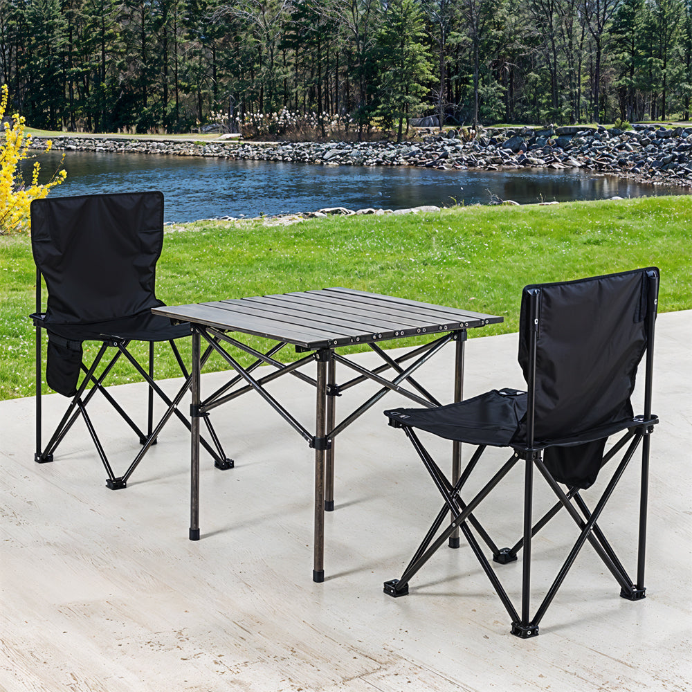 Lightweight Portable Table and Chair Set for Outdoor Picnic - Easy to set up and ideal for camping or beach trips