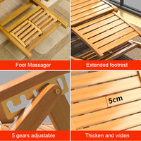 Close-up of bamboo armrest and seat joint on natural rocking lounger