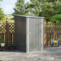 3x3ft Zinc Steel Garden Storage Shed with Pent Roof & Lockable Door