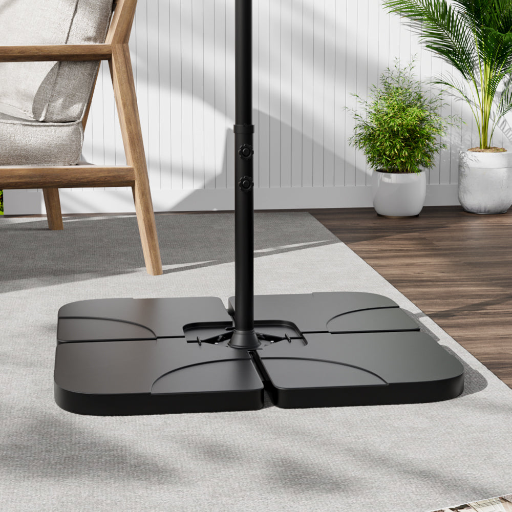 HDPE Square Water and Sand Filled Freestanding Parasol Base
