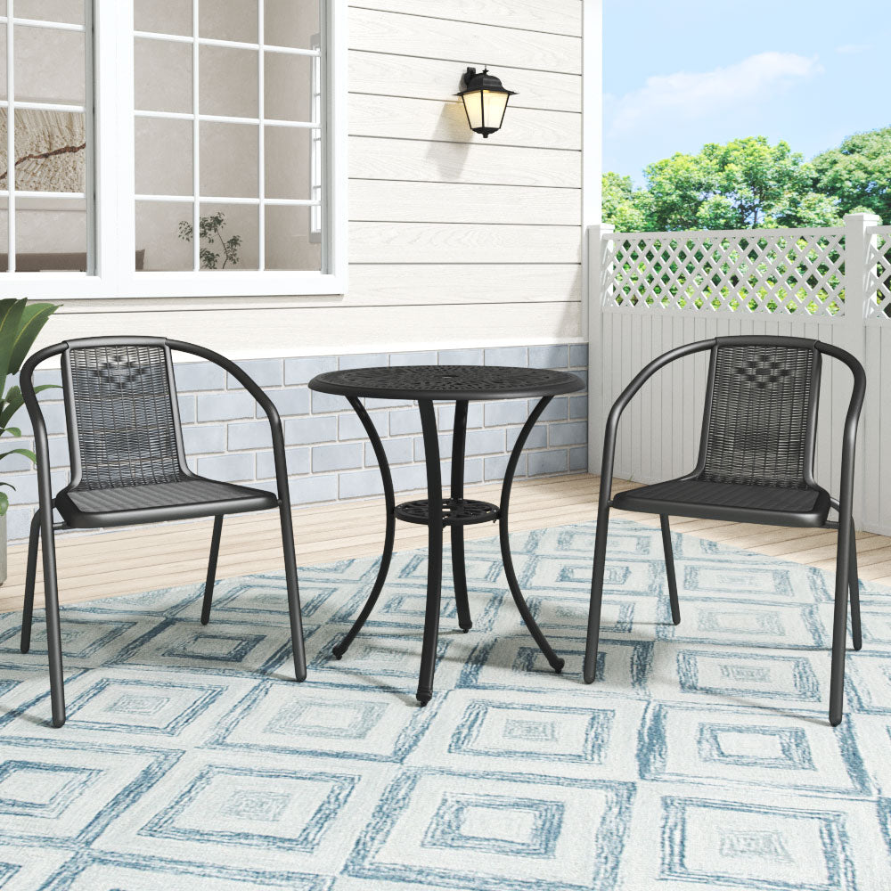 60cm Cast Aluminum Elizabeth Round Patio Table – Elegant Outdoor Garden Furniture