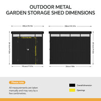 Weatherproof Metal Garden Storage Shed with Lockable Door and Window