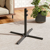 Black Metal Free Standing Parasol Umbrella Cross Base