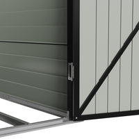 4x6ft Pent Roof Metal Garden Storage Shed with Lockable Door