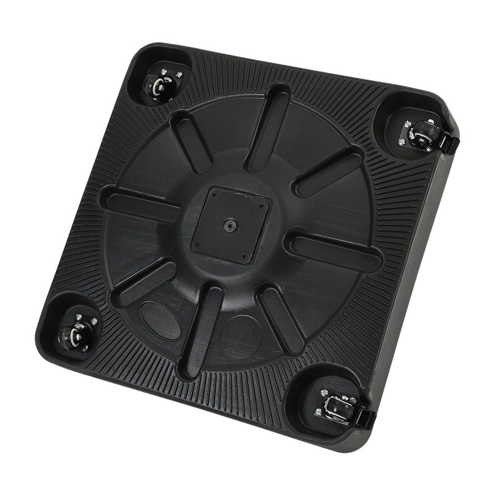 Black Fillable Patio Parasol Umbrella Stand with Wheels