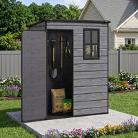 5x3FT Plastic Garden Storage Shed with Lockable Door
