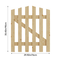 Spruce Wood Arched Top Garden Gate with T Hinges & Door Bolt