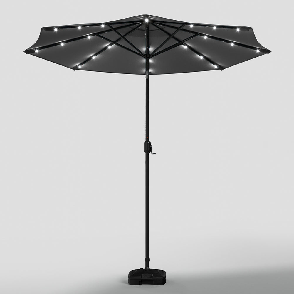 3M Octagon Garden Parasol Umbrella with LED