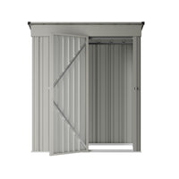5x3FT Metal Pent Roof Garden Storage Shed with Lockable Door