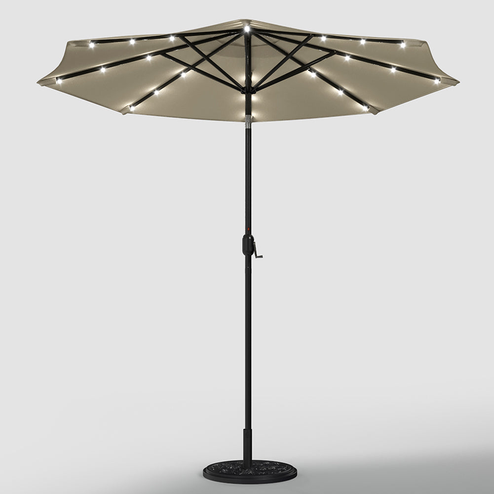 3M Octagon Garden Parasol Umbrella with LED