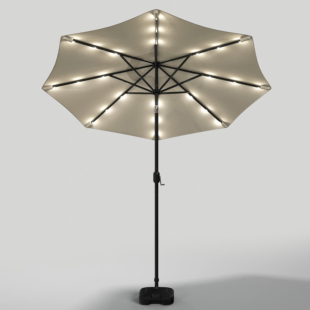 3M Octagon Garden Parasol Umbrella with LED