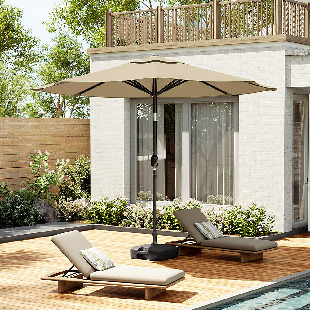 3M Octagon Garden Parasol Umbrella with LED