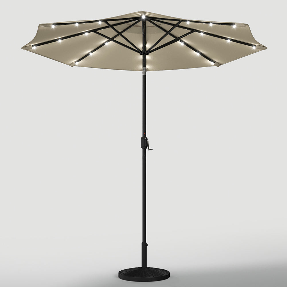 3M Octagon Garden Parasol Umbrella with LED