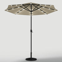 3M Octagon Garden Parasol Umbrella with LED