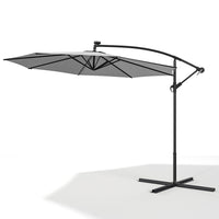 3M Garden Octagon Cantilever Parasol Umbrella with LED