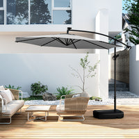 3M Garden Octagon Cantilever Parasol Umbrella with LED