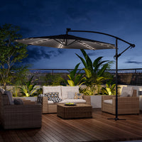 3M Garden Octagon Cantilever Parasol Umbrella with LED