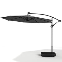 3M Garden Octagon Cantilever Parasol Umbrella with LED