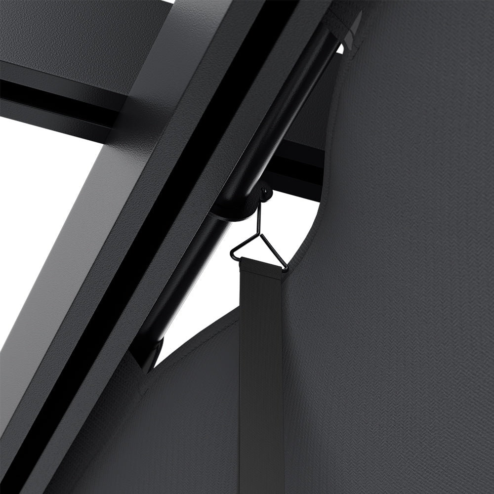 Close-Up of 4x4m Aluminum Pergola Frame and Retractable Canopy Mechanism