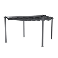 4x4m Aluminum Pergola with Charcoal Grey Frame – Studio Product Image